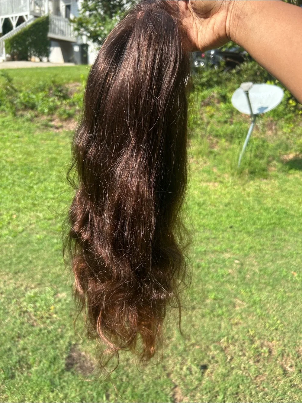 13x6 Highlight Ombre Body Wave Wig 20 Inch Dark Brown #2P430